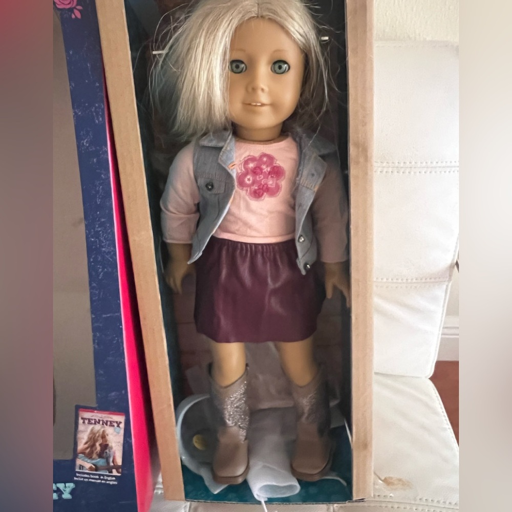 American Girl Doll with Blonde Hair and Pink Top - Picture 4 of 9